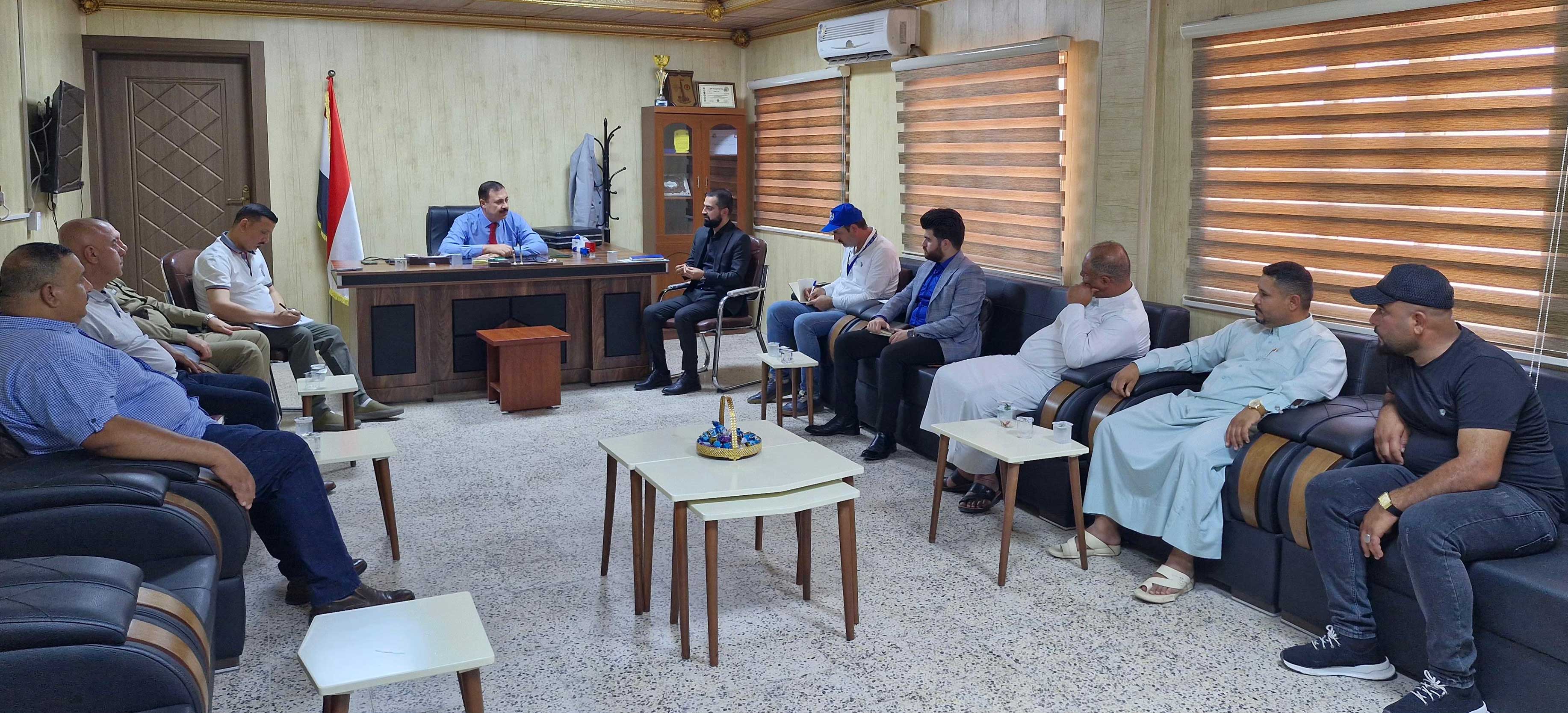 Meeting at the Qa'im Maqam Office of Al-Dibs District